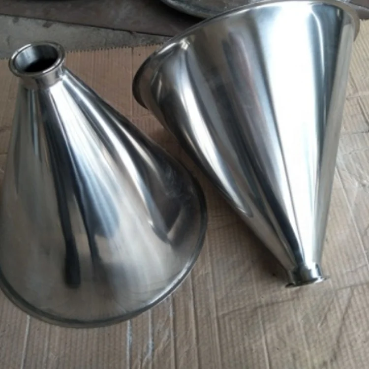 Sanitary Stainless Steel Conical Triclamp Hopper Funnel With Ferrule End