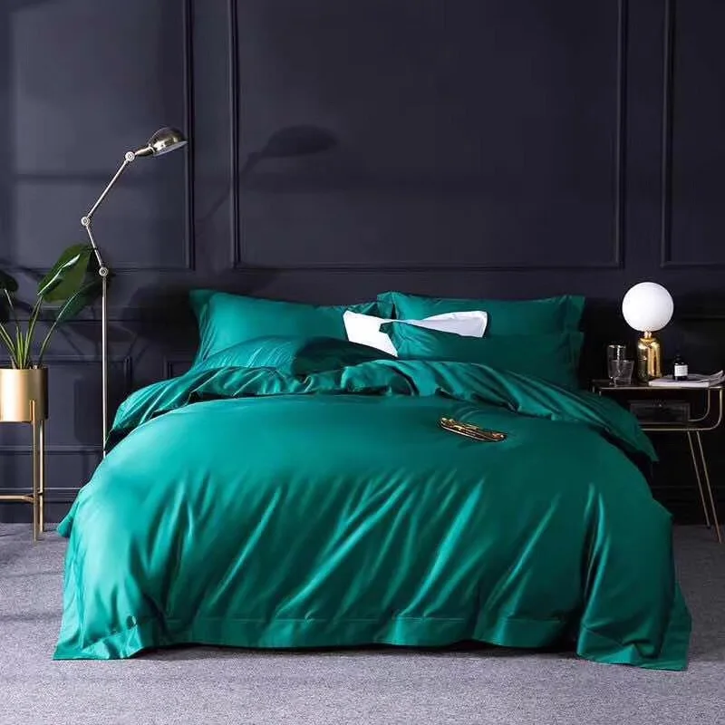 Luxury Bedding Set Cotton Duvet Cover Set 300tc Sateen Bed Sheet Covet Set 100% Cotton Bedsheet