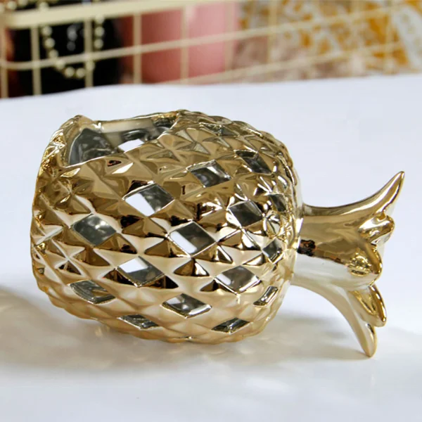 Promotion Modern Design Ceramic Candlestick Pineapple Shape for Bedroom Decor Interior Decoration