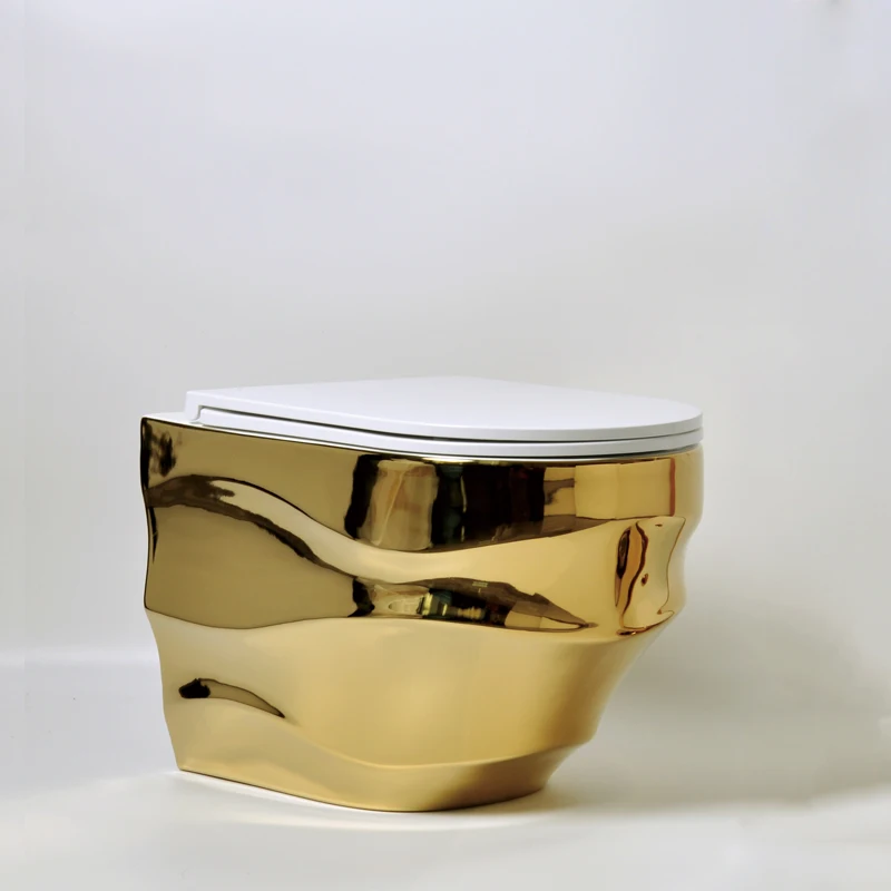 Creation Trend Modern Style Wall Mounted Gold Ceramic Wall Hung Wc Toilet For Customized Buy