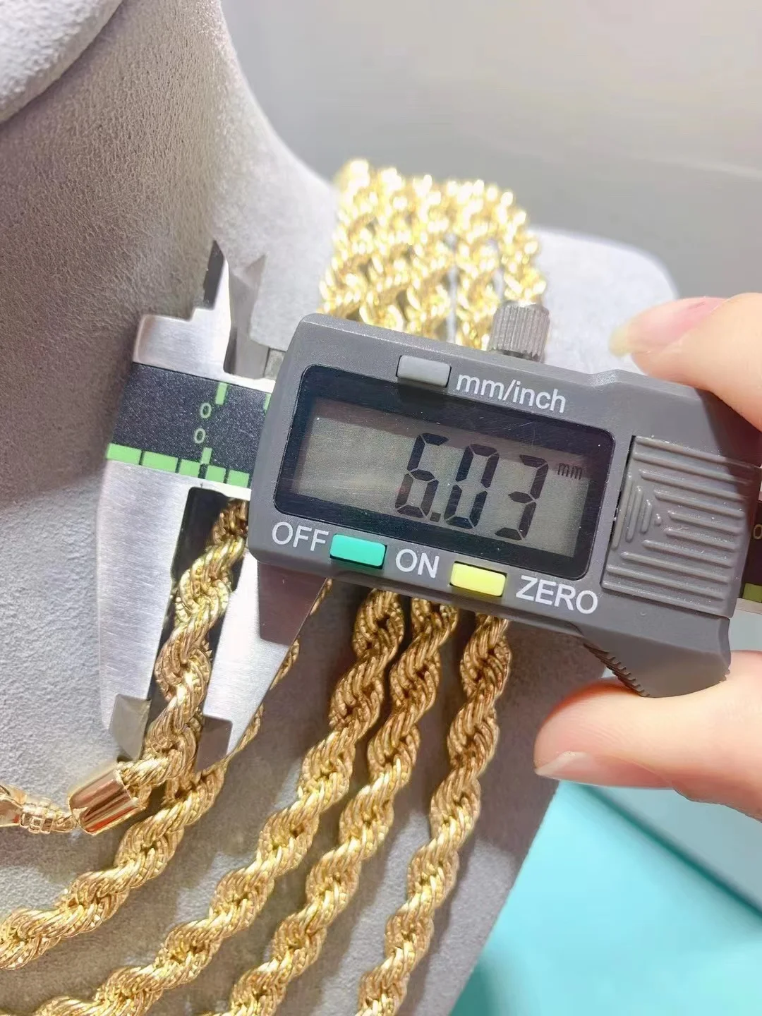 Pure Gold Twisted Rope Chains Necklace 18k Gold Jewelry 18k Real 18k