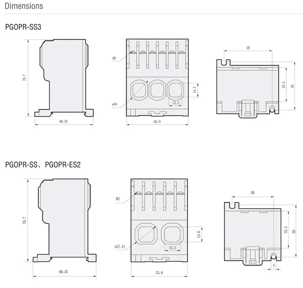 PG OPR-SS3 OPR-SS3-06 0.5-6.5A OPR-SS3-30 3-30A OPR-SS3-60 5-60A OPR-SS3-120 10-120A Motor Protection Electronic OverLoad Relay