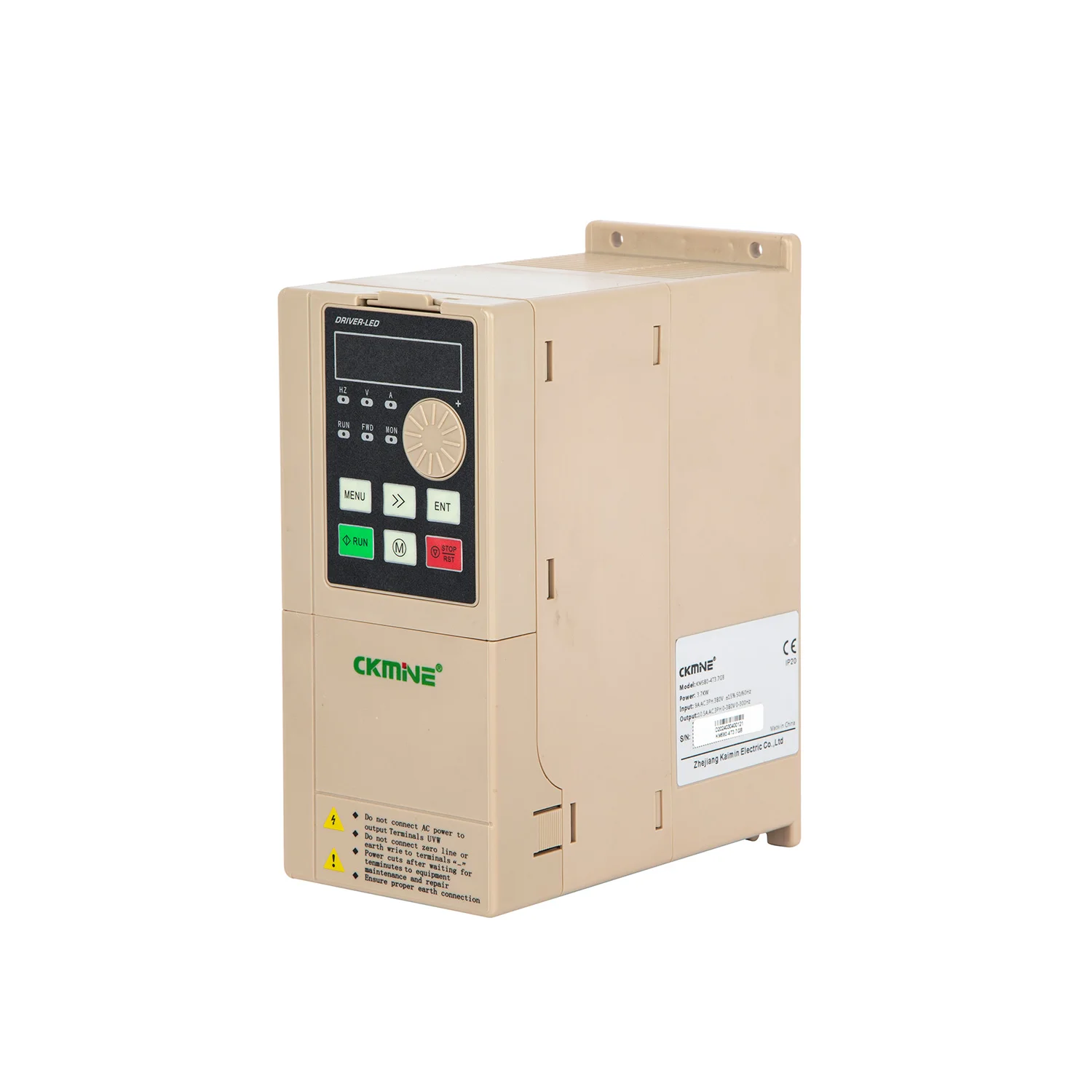 CKMINE Factory Supplier 380v 5.5kw 3.7kw 2.2kw 1.5kw 7.5hp 3 Phase AC Motor Drive Frequency Converter Close Loop VFD Inverter