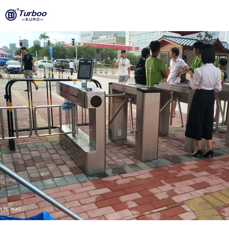 Automatic Fingerprint Access Control Security Tripod Turnstile Gate Face Recognition Turnstile for Gyms Scenic Area