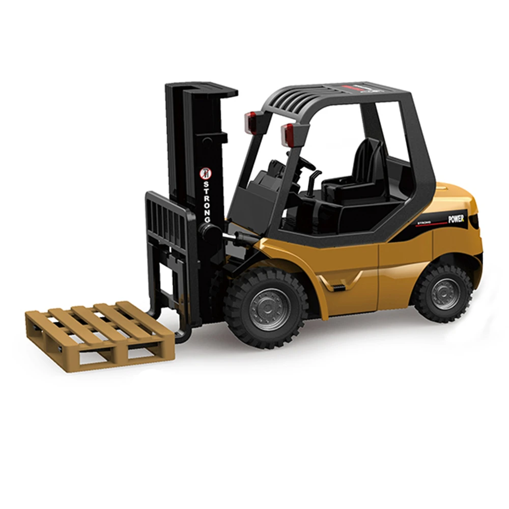 2024 New Engineering Model 1/24 Scale Diecast Toy Alloy Forklift Trucks Model Toy With Pallet
