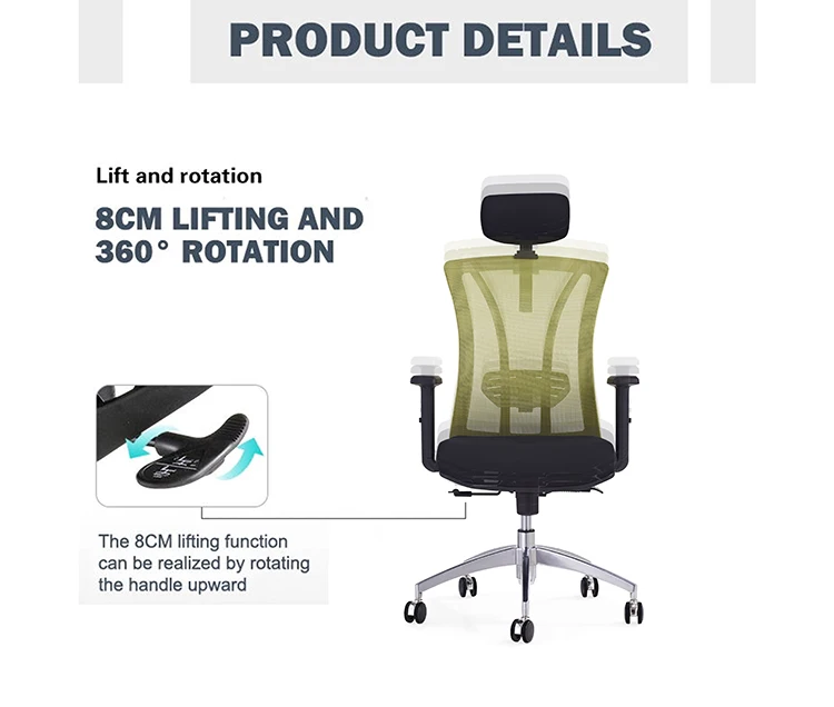 product swivel advanced sillas de oficina mesh back ergonomic furniture  high back office chair-96