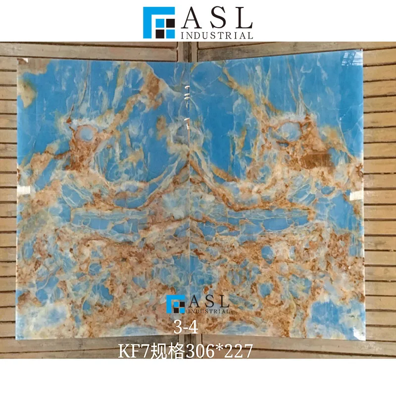 Blue onyx floor tile gold onyx natural stone slab tile