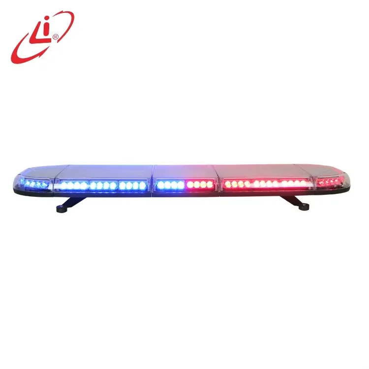 Barre lumineuse d'alerte LED rouge et bleue LYAF ECE R65 classe 2 R10, 1,27 m (50 po), pour véhicule d'urgence (ambulance)