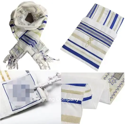 Muslim Israel 50*180cm polyester jewish prayer shawl Kosher Talit deJewish Tallit prayer scarves