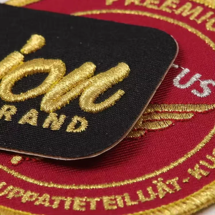 Iron on Custom Private Logo Twill Fabric Embroidery Patches for Clothing