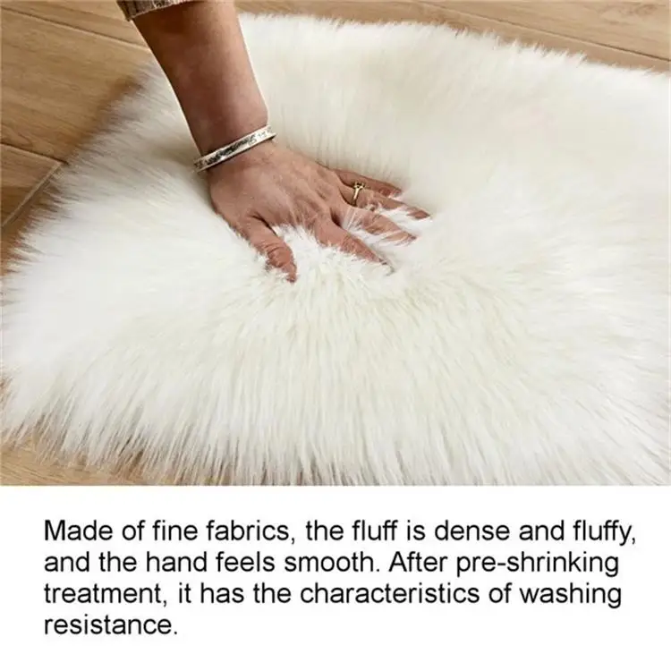 Wholesale Sheepskin Rugs Heart Shaped Faux Wool Area Rugs 2.3x3 Ft