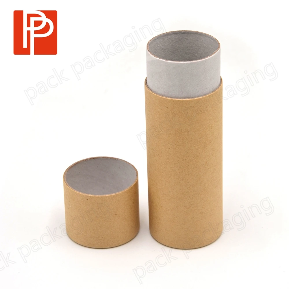 Reusable Cardboard Round Paper Tube Packaging Natural Brown Kraft Paper Boxes Cylinder Boxes