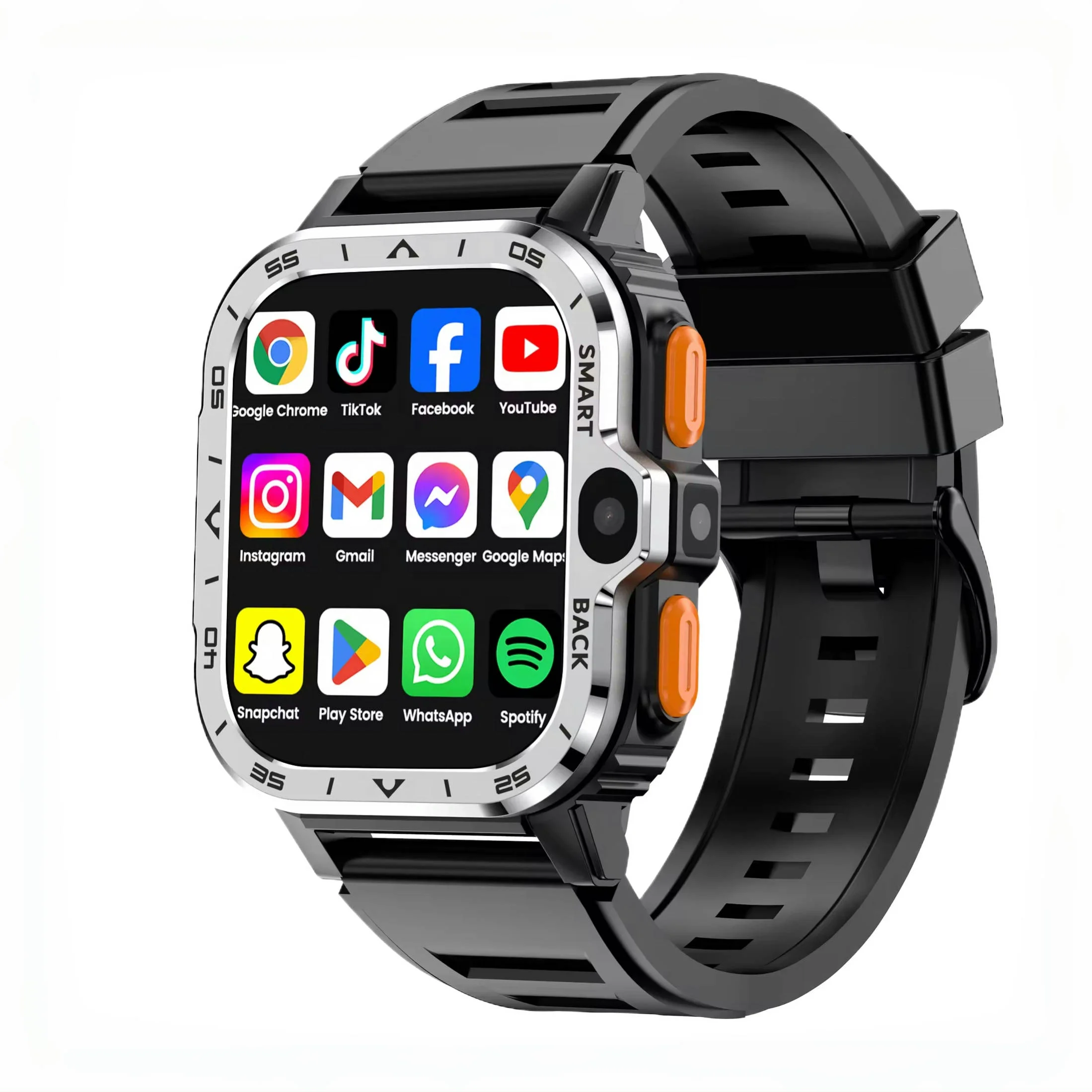 4G Sim Card Android Smartwatch GPS WIFl S8 UltraS9 Dual Camera Hombre 2024  Women Men FashionBlack PGD Smart Watch