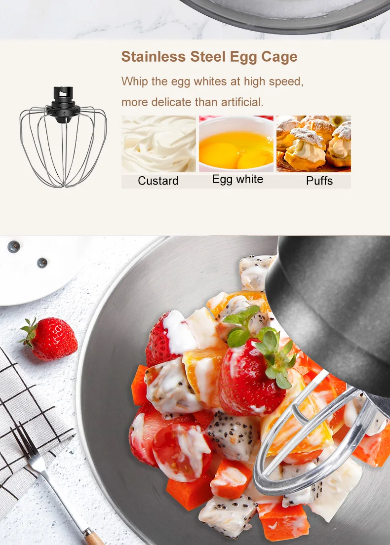 Commercial 1500W multifunctional Dough Mixer Household Electric Food Mixer 5.5L Egg Cream Salad Beater cake mixer