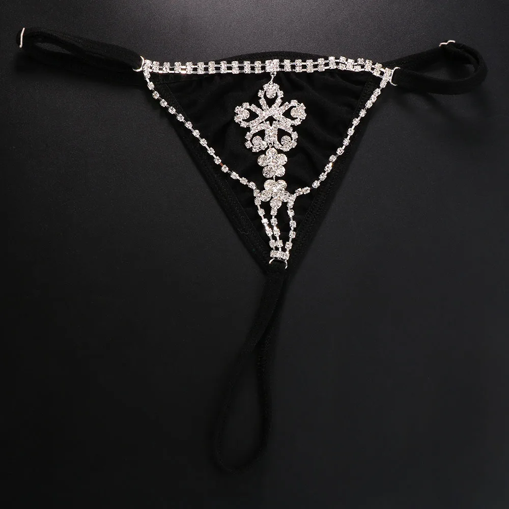 Wholesale Rhinestone Body Chain Sexy Panty Mature G-string Jewelry Low ...