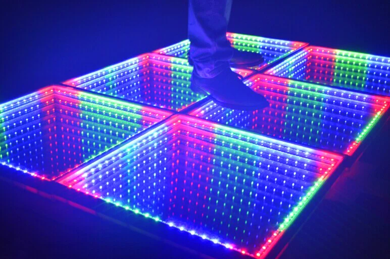 Marslite Rgb Panels Infinity Interactive 3d Led Dance Floor Wedding Effects Sparkle Infinity Led Dance Floor