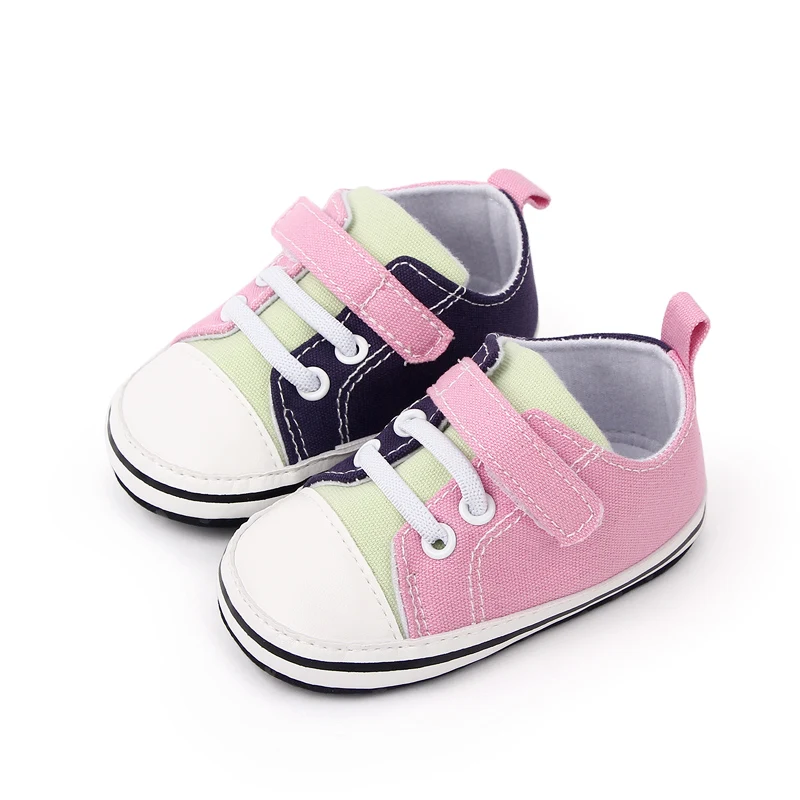Hot Selling Soft Sole Patchwork Canvas Baby Newborn Toddler Shoes Casual Cheap Canvas Shoes 2022 details