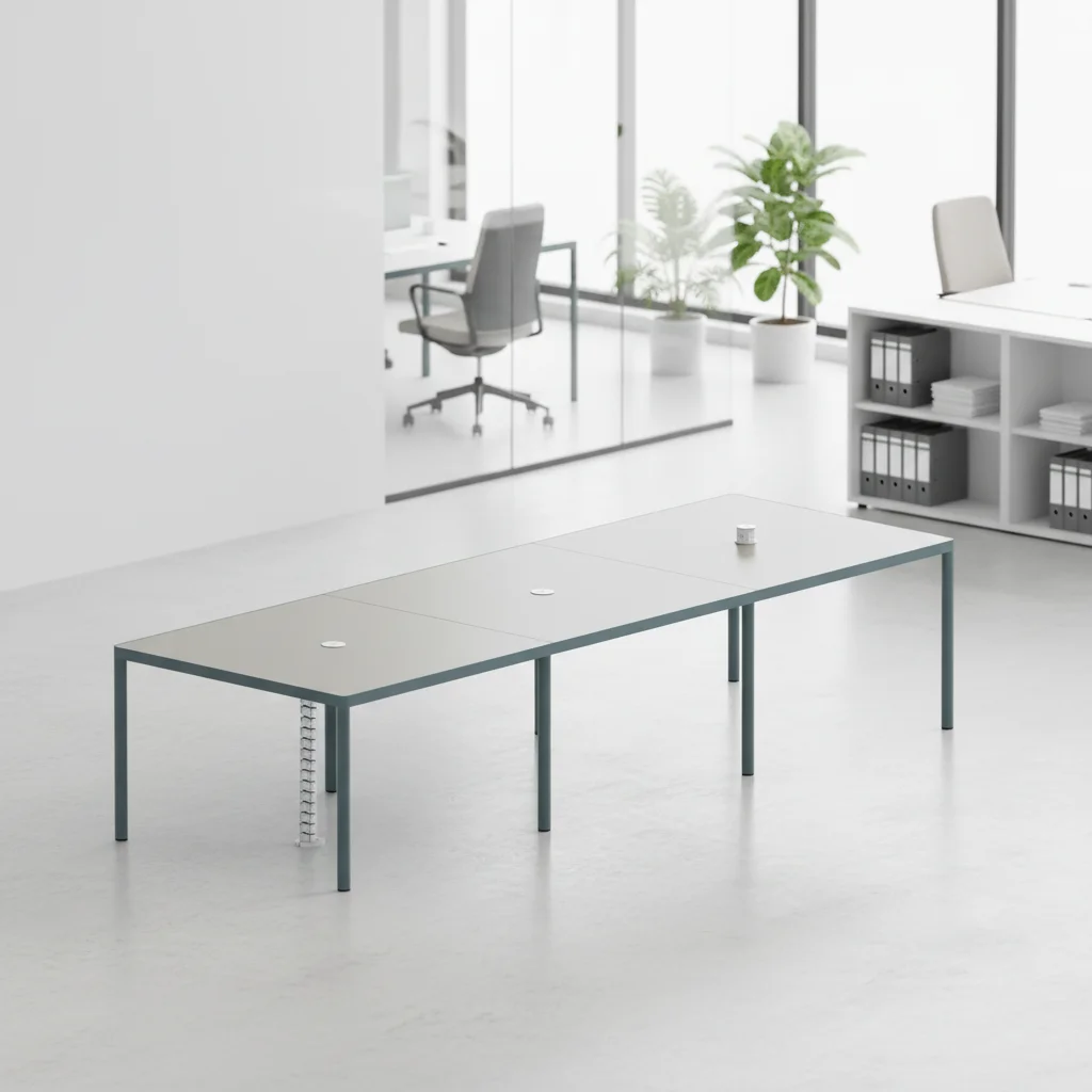 Large Capacity Durable Boardroom Table Wood Construction Premium Conference Desk Business Settings Modern Office Meeting Desks 4