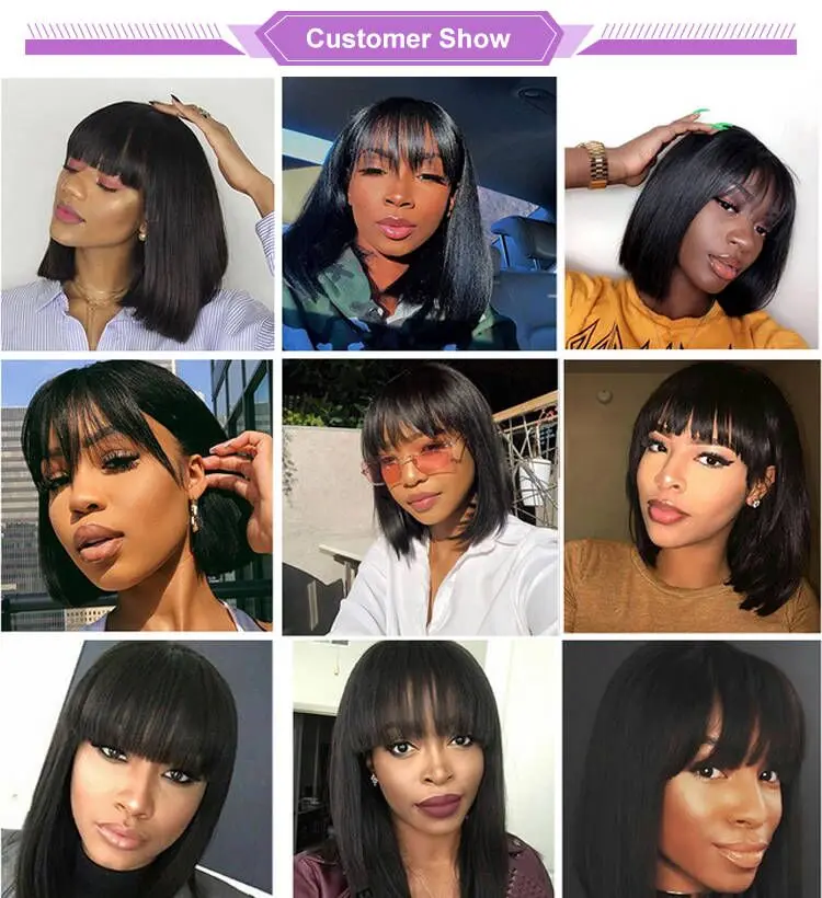 ボブ Rebecca Fashion Short Straight Bob Wigs 13x4 Lace Front Wigs
