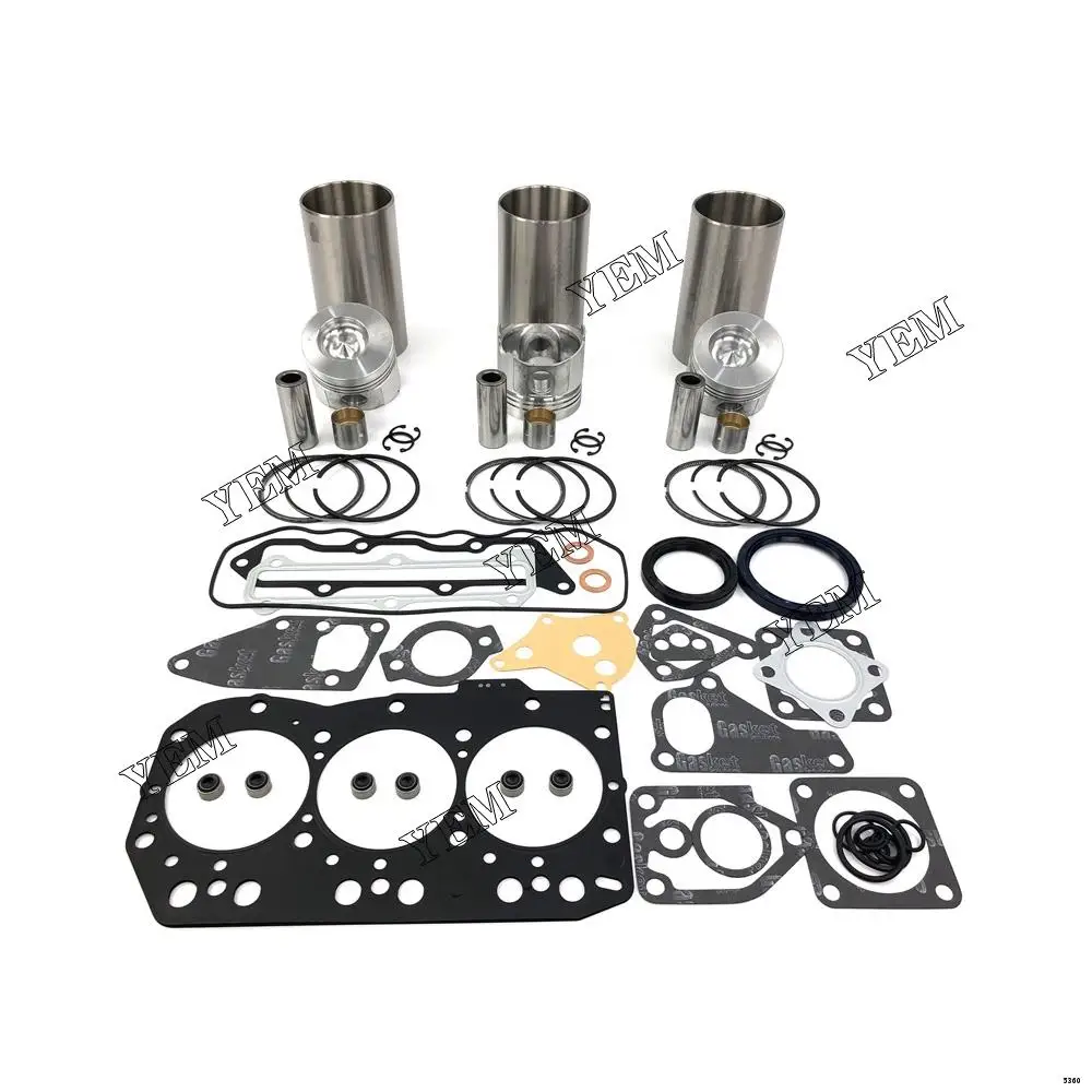 Repair Kit With Piston Rings Liner Cylinder Gaskets Set Fit for Yanmar 3TNC80