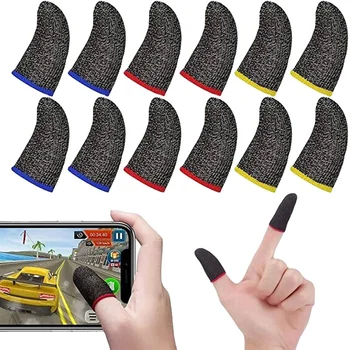 Quality Mobile Game Thumb Covers Copper Fiber Anti-skid Finger Sleeves Moving Joystick Screen Touching Finger For Pubg