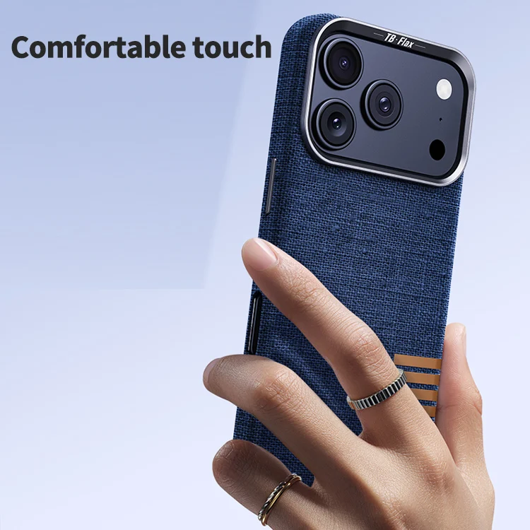 Premium Magnetic Linen iPhone Case - Shockproof Design