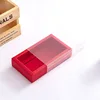 8 Red Paper Box With Frosted PVC Sleeve