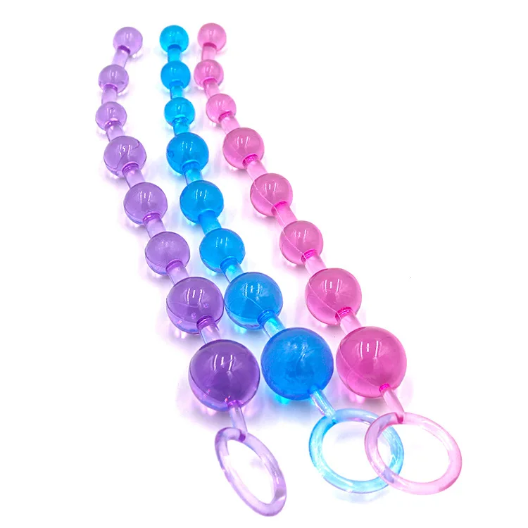 Adult Soft Anal Balls Ring Stimulator Butt Plug Anal Beads Sex Toys for  Beginners Men Women