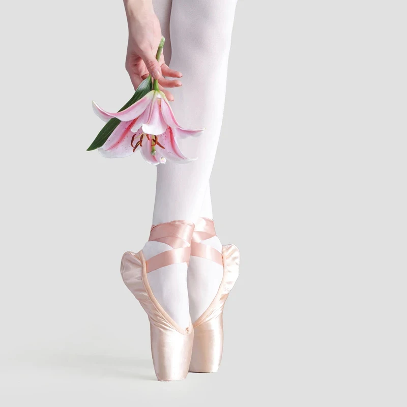 Satin Dance Shoe Ballet Pointe Shoes For Women