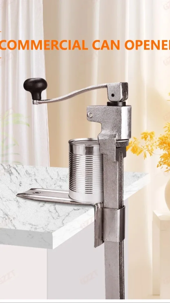 Ergonomic Manual Cast Iron Can Opener Commercial Can Opener Table