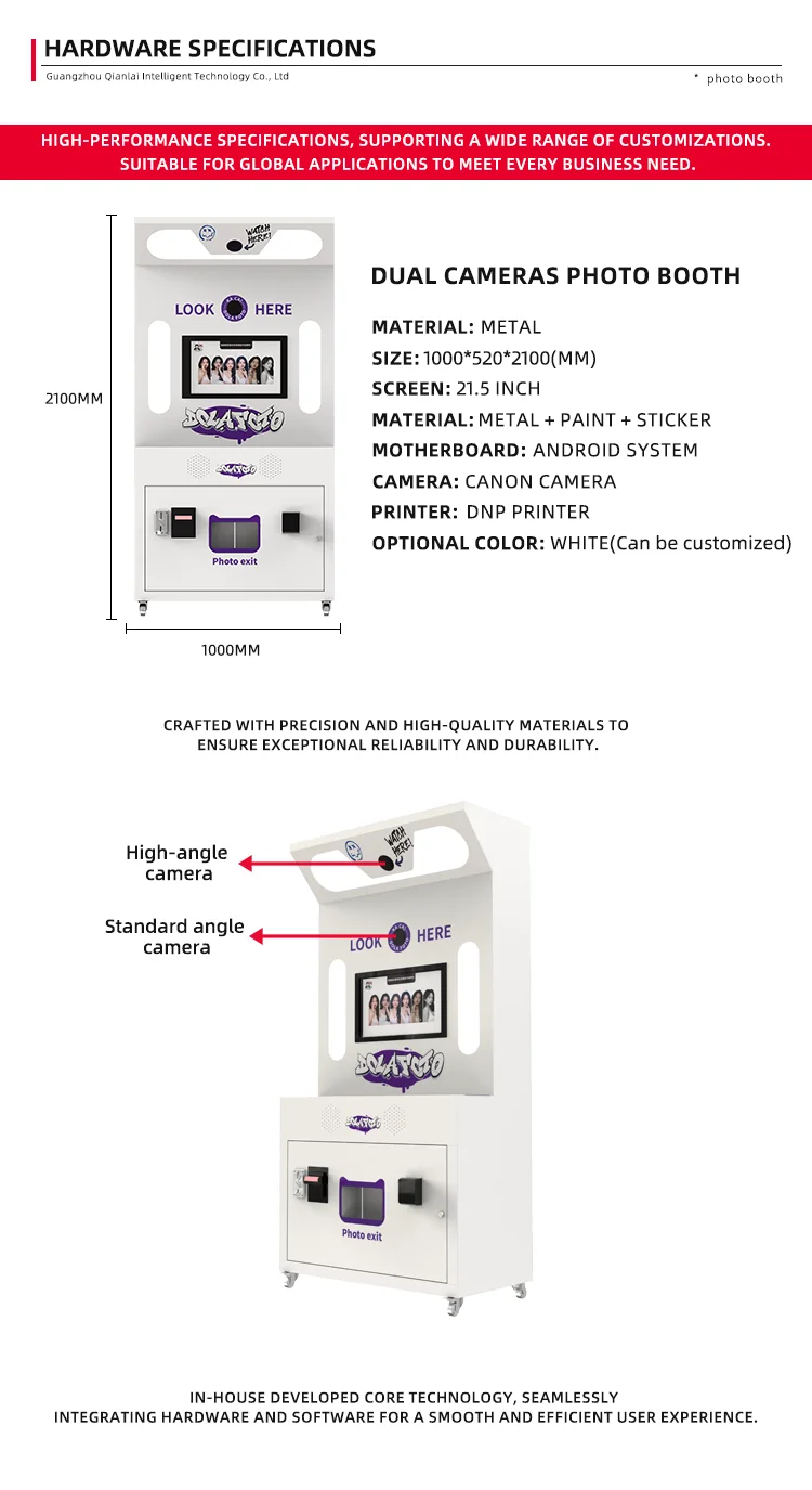 PHOTO BOOTH with Dual Port Printers and Motion Camera