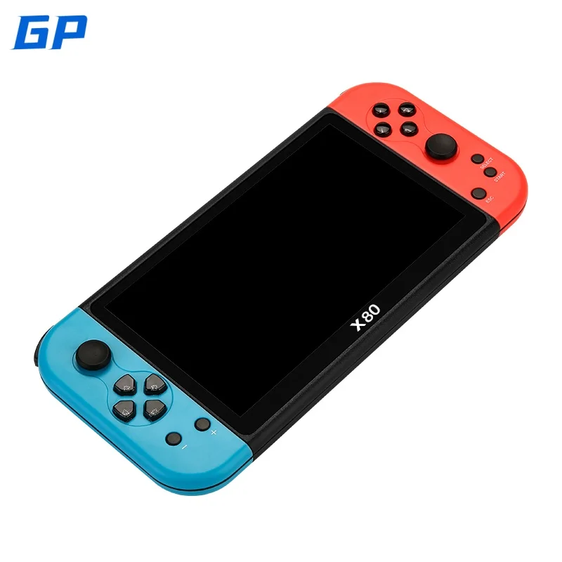 New Arrival X80 Handheld Game Console 7 Inch HD Retro Games Cheap Children's Gifts with Wi-Fi TV Playing Games Support