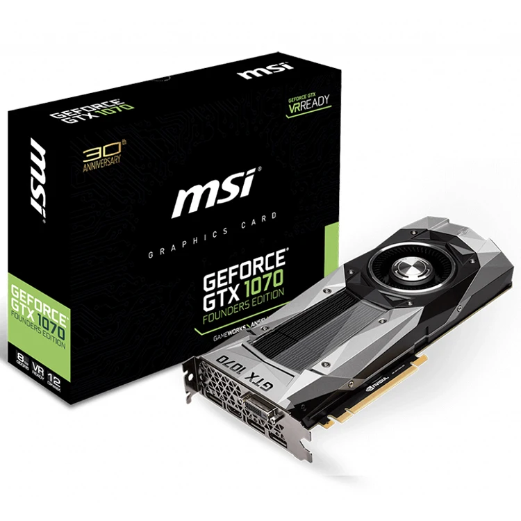 MSI NVIDIA GeForce GTX 1070 ARMOR DUKE Founders Edition 8G Used Gaming Graphics Card with 8GB GDDR5X Memory 1050ti 1050 1080
