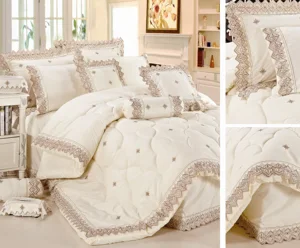 For KOSMOS Polycotton Embroidery Lace Comforters From China Exquisite Handmade Patterns