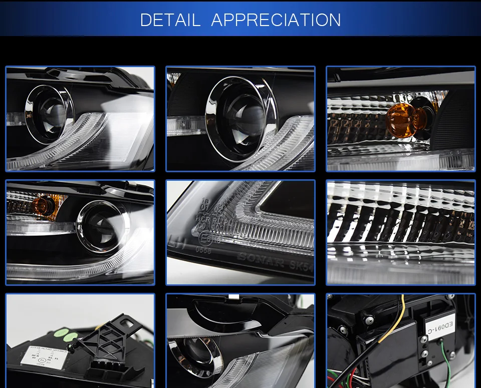 AKD Car Styling for A4 Headlights 2009-2012 A4L B8 Sedan Headlight DRL Hid Head Lamp Angel Eye Bi Xenon Beam Accessories