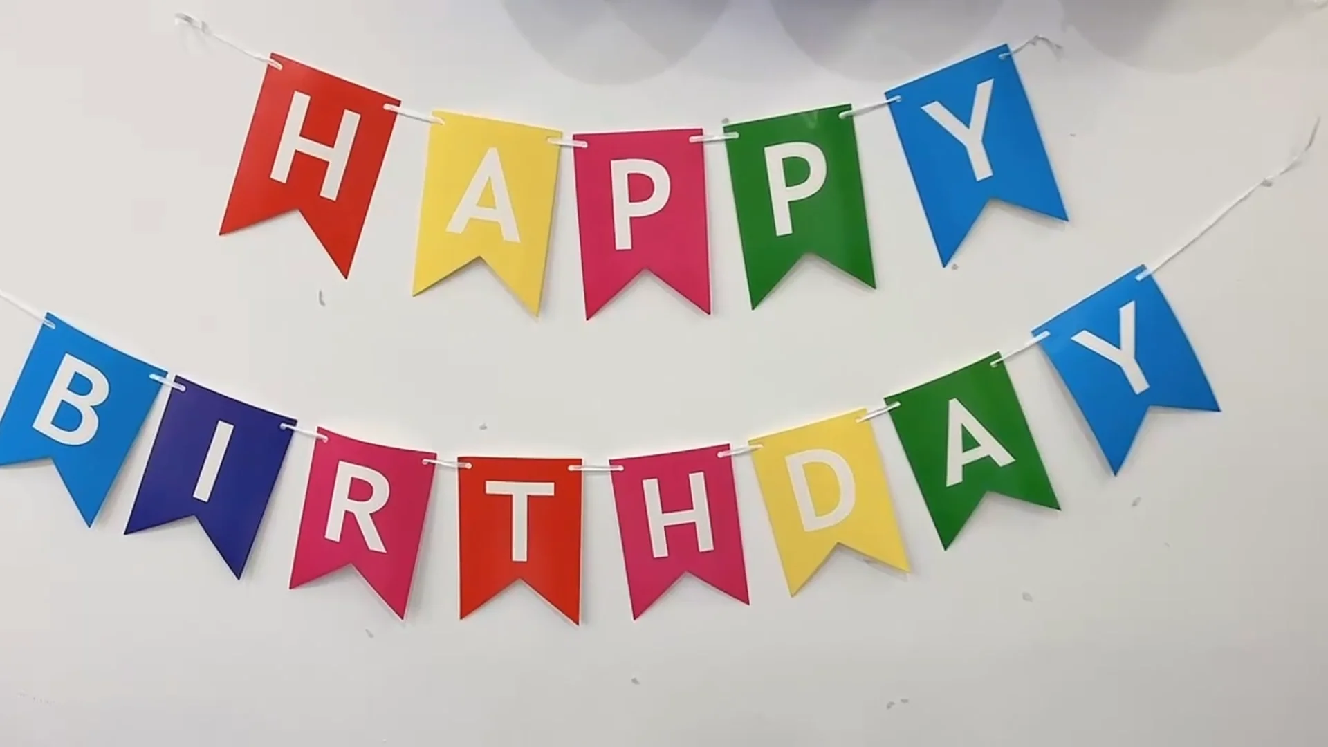 Custom Happy Birthday Decorations Paper Banner Birthday Supplies Latex ...