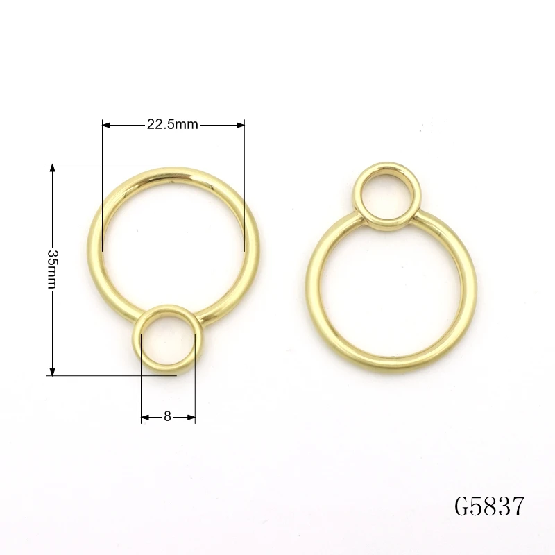 Different Size Toggle Clasp Zinc Alloy Metal T bar  with Eyelet for Purse and Bag