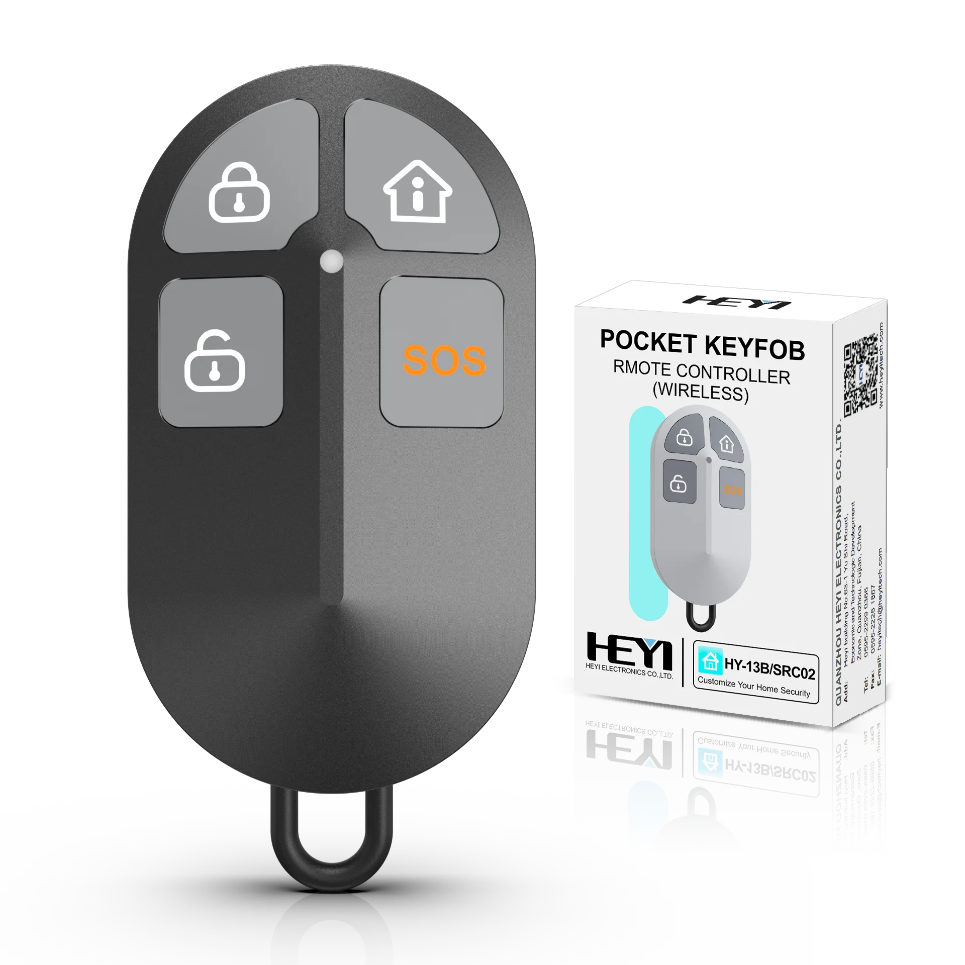 New Design 433mhz Remote Control Pocket Keyfob For Home Security Arm