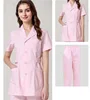 pink lab suit with suit collar