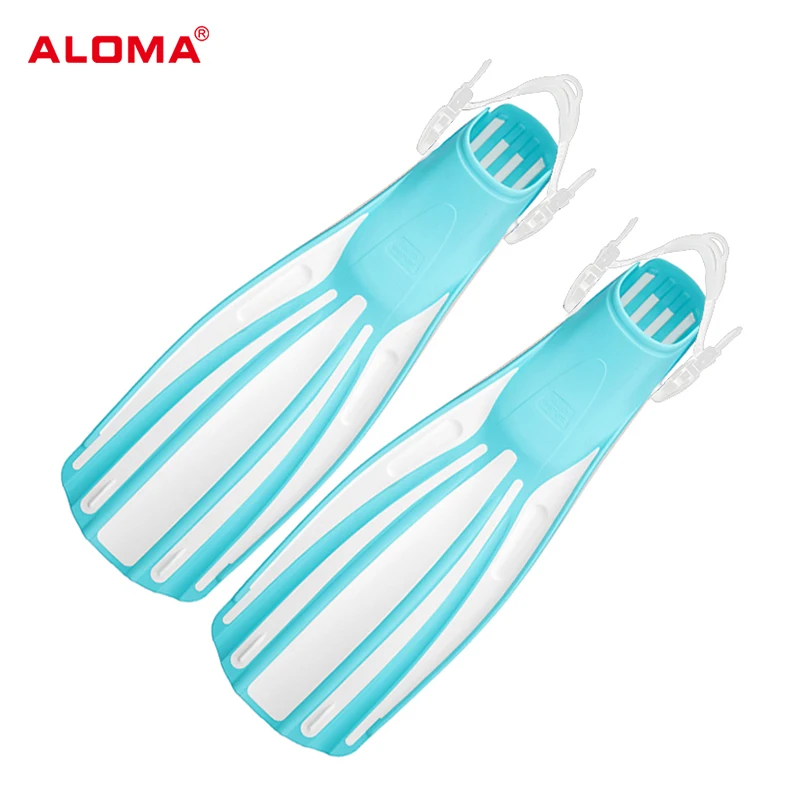 Aloma Factory price tpr snorkelling diving flipper adjustable swimming long scuba diving fins
