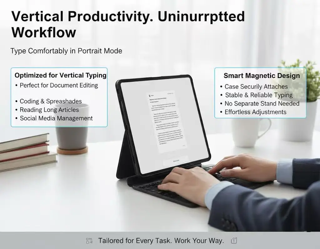 product laudtec multi angle detachable keyboard with three pin connector protective case for ipad 10th generation 2022-3