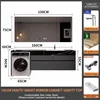 Lavabo in ceramica 160Rock Slab + mobiletto con specchio intelligente