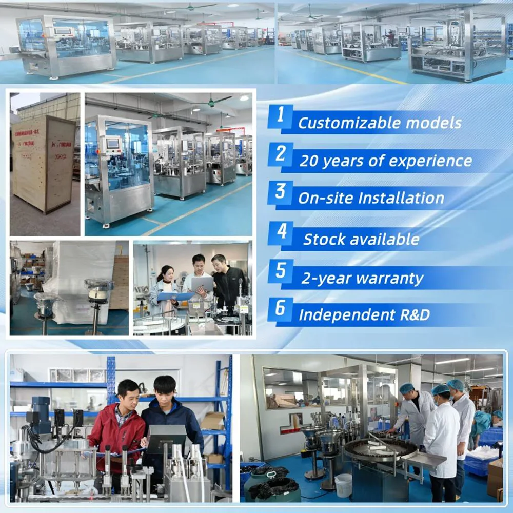 Laboratory Use Full Automatic Desktop Peristaltic Pump Small Volume 1ml-10ml Liquid Glass Vial Filling Crimping Capping Machine