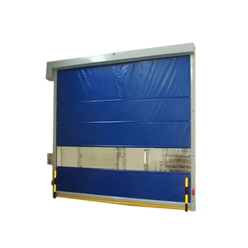 High Speed PVC Curtain Gate Automatic Rapid Sliding Door With Remote Control For Warehouse