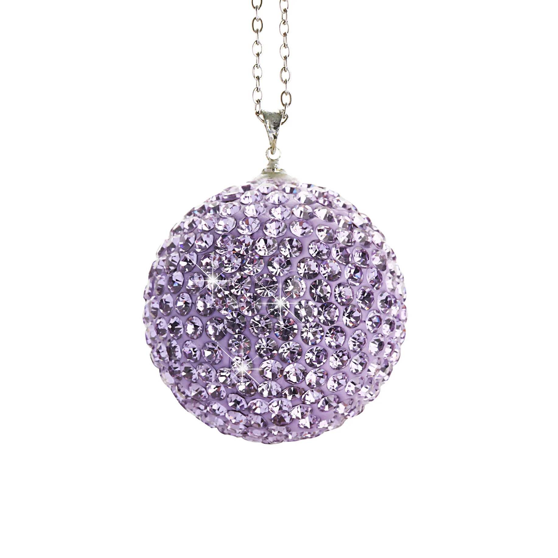 Lot De 2 Ornements De Rétroviseur - Boules Suspendues à Paillettes/Cristal (Neuf)