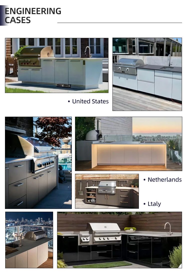 Luxury Modern Modular Prefab Outdoor Kitchen Furniture