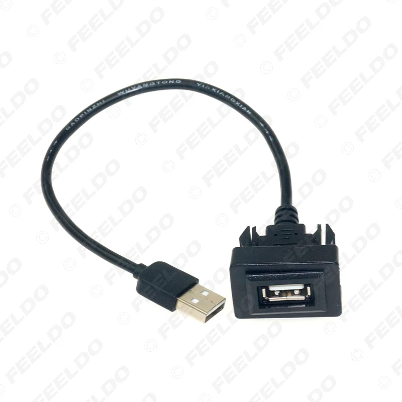 Car Usb Wire Adapter For Toyota Dashboard Flush Mount Usb 2.0 Port Panel Male To Female