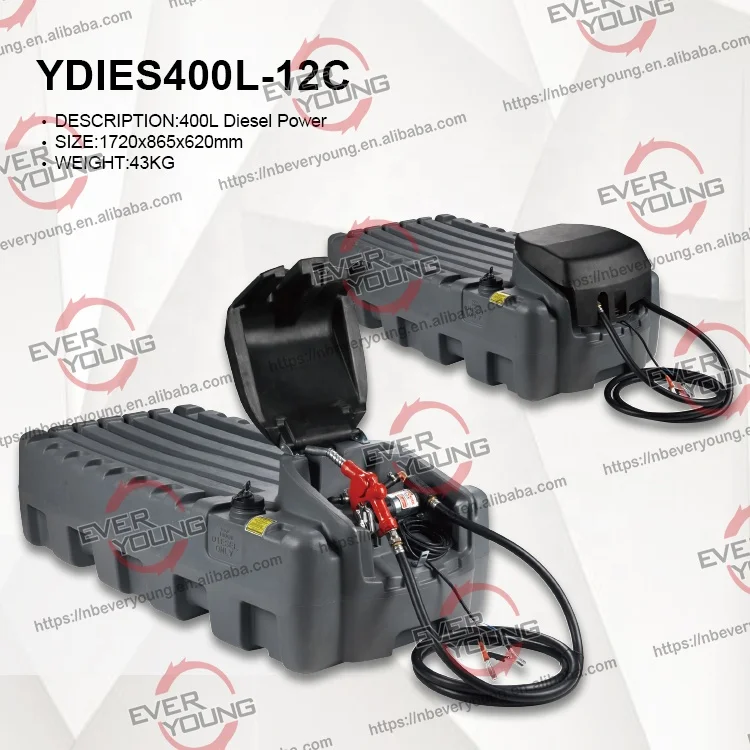 Diesel Fuel Tank 400L Plastic Diesel Tank with Electric diesel Transfer Pump