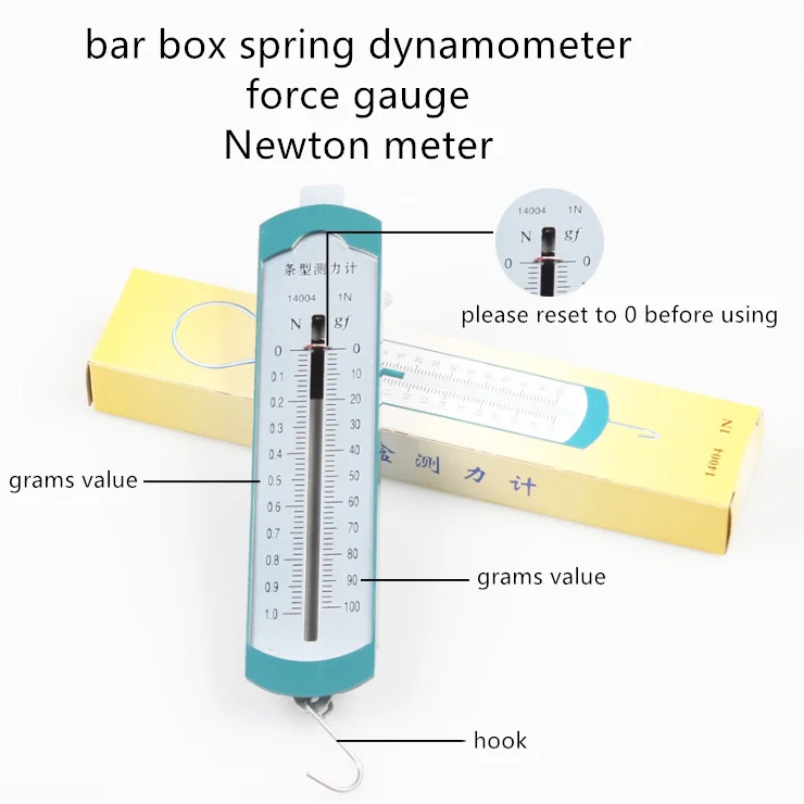 Newton Force Meter Spring Scale, Spring Dynamometer Bar, Physics Apparatus