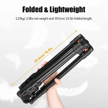 TRIOPO 162cm CameraTripod Stand 360 Degree Panorama Ball Head 6kg Load Capacity Travel Camera Tripod detail image